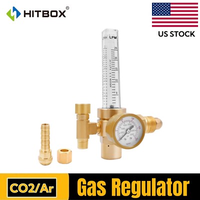 Argon Co2 Gas Regulator Flowmeter Tig Mig Welding Pressure Reducer Flow Gauge