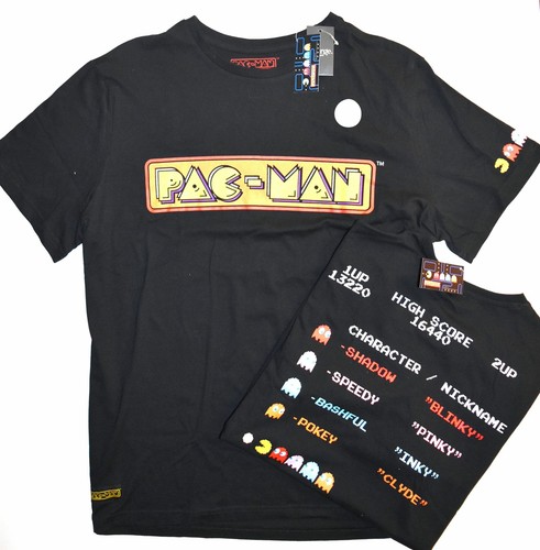 PAC MAN T Shirt da uomo 100% COTONE NERO PACMAN PAC-Man Pacman Regno Unito  taglie M a XXL | eBay