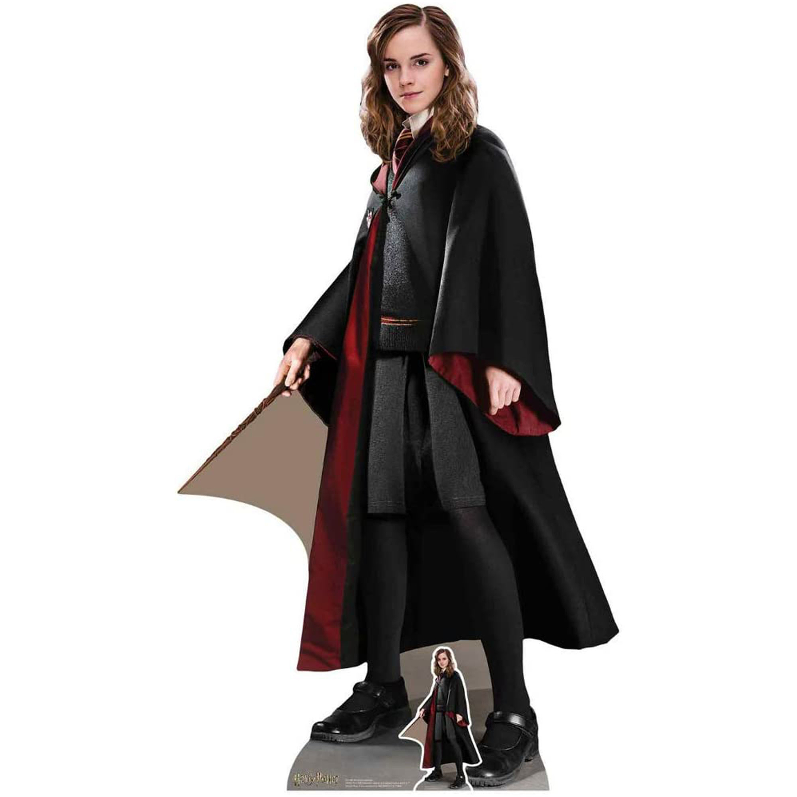 Hermione with Wand Cardboard Cutout Official Harry Potter with Free Mini Standee