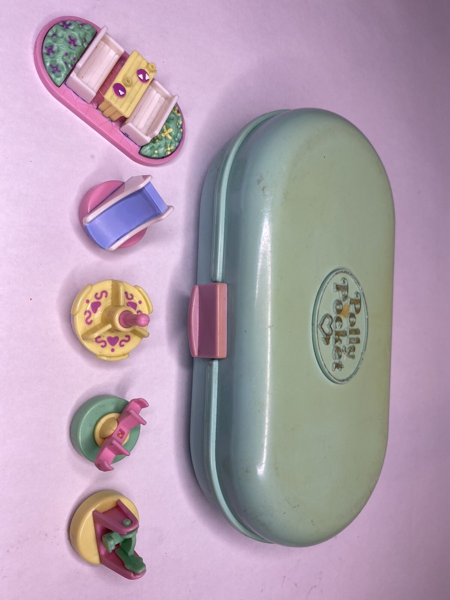 Polly Pocket Babysitting Stamper – Bluebird 1992 – Compact + 3 Figurines