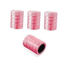 4 PCS Car Tire Valve Stem Caps, Aluminum Anti Corrosion Tire Air Caps with Pink