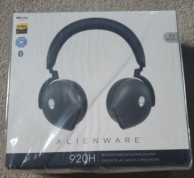 NEW Alienware 920H On Ear Headset Tri-Mode AW920H Dark Side of the Moon (Black)
