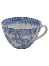 Tuppack Tasse China Blau Seltmann Weiden Porzellan Blumenmuster Goldrand Vintage