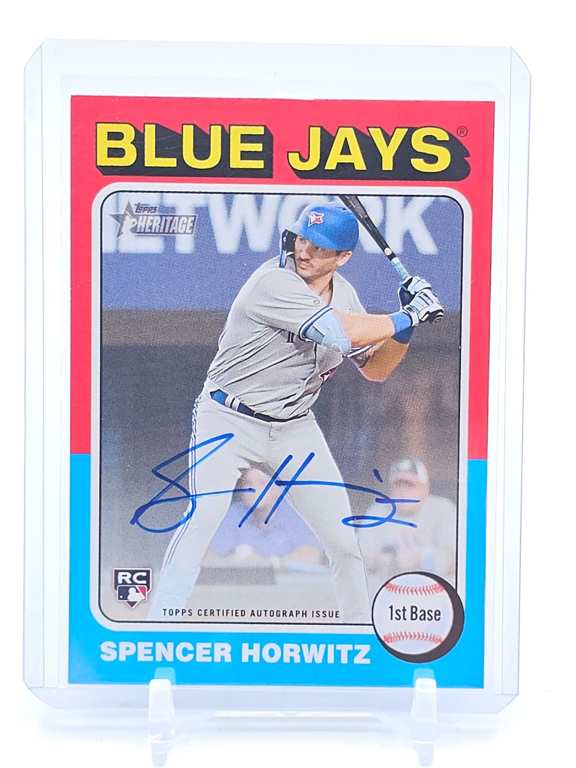 SPENCER HORWITZ 2024 TOPPS HERITAGE REAL ONE ROOKIE AUTO #ROA-SH Q1809