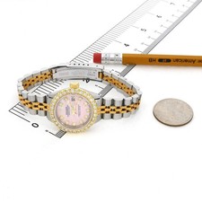 Rolex Datejust 69173 1.10TCW Diamond Bezel Jubilee Band Pink MOP Dial 26mm Watch 8