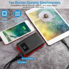 1Pc 1W MAh Portable Power Bank External Battery Pack Charger Dual USB Charge Int