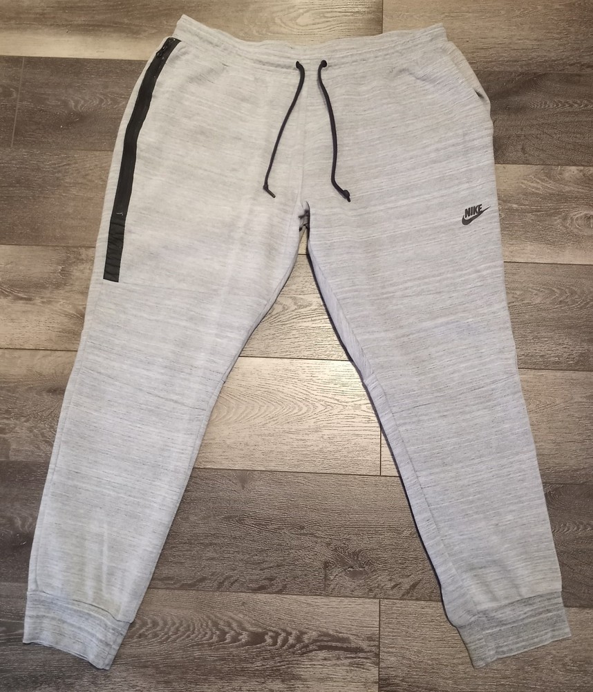 Nike Tech Fleece 2.0 Slim Tapered Joggers Heather Grey Men's 2XL
