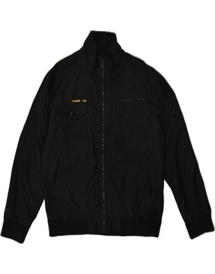 JACK & JONES Herren Bomberjacke UK 42 XL Schwarz Nylon BE67