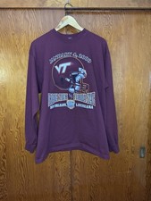 Large Vintage Y2K Virginia Tech Hokies Nokia Sugar Bowl Shirt College Football
