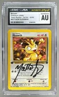 2295 Matthew Sussman Meowth VA 2000 Pokemon Rocket 1st Edition On Card CGC AUTH