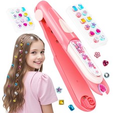 Hair Gem Stamper Kit,Bling Hair Jewels for Girls, Hair Styling Tool with Reus...