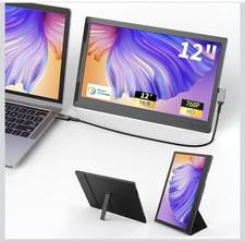 New 12" Dual Laptop Screen Extender Monitor Portable - Laptop Screen Extender