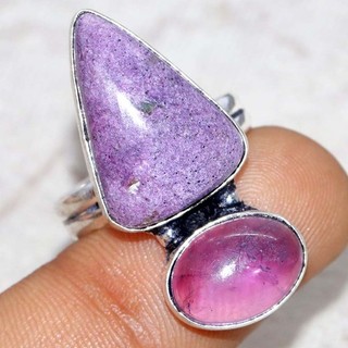 Anello Placcato Argento 925 Ametista Naturale Porpurite Us 11 Gioielli Estetici GW