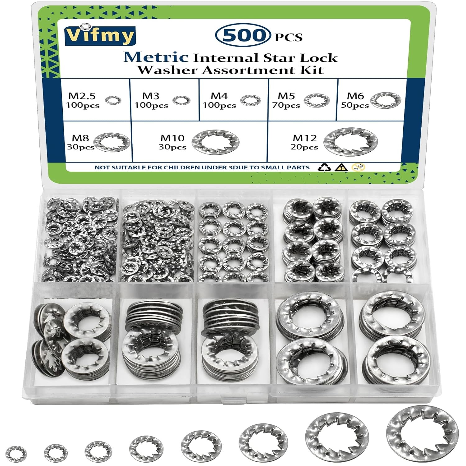 Internal Tooth Star Lock Washers Washer;500 PCS