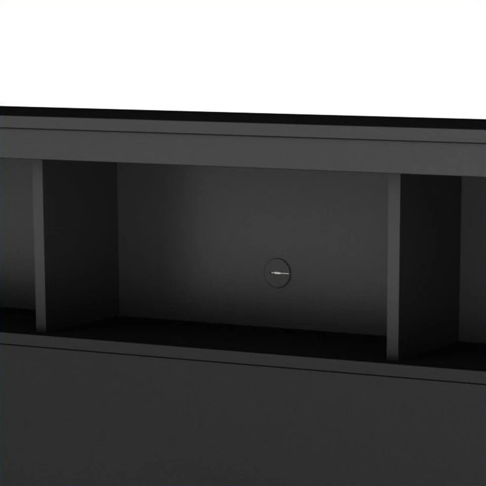 South Shore Affinato Full Bookcase Headboard in Black - Image 3 of 4