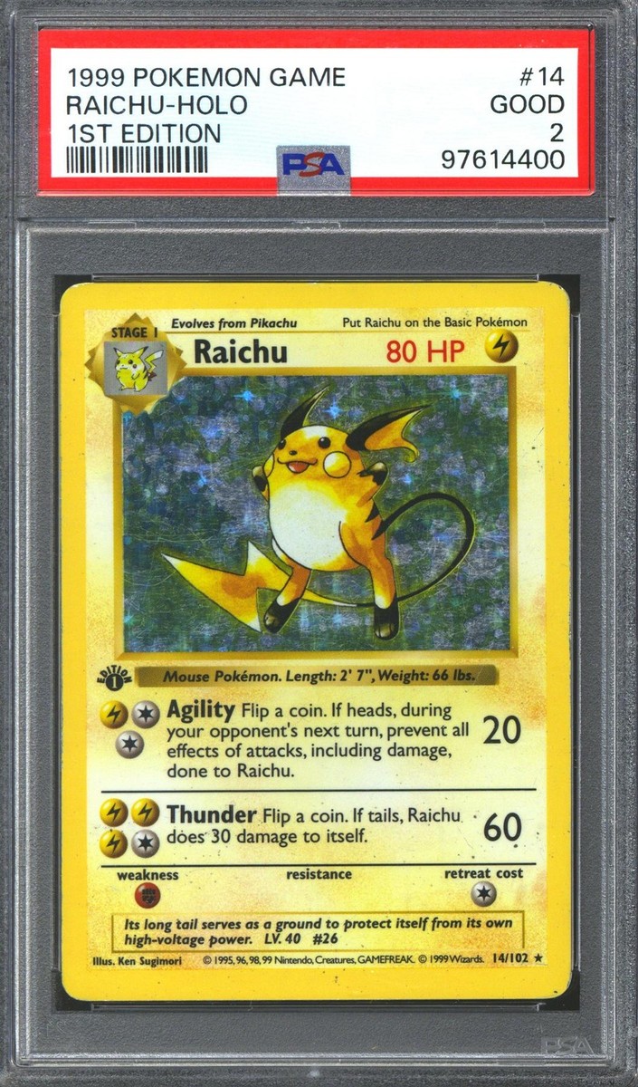 Raichu 14/102 Base Set (Shadowless) Holo for sale online | eBay
