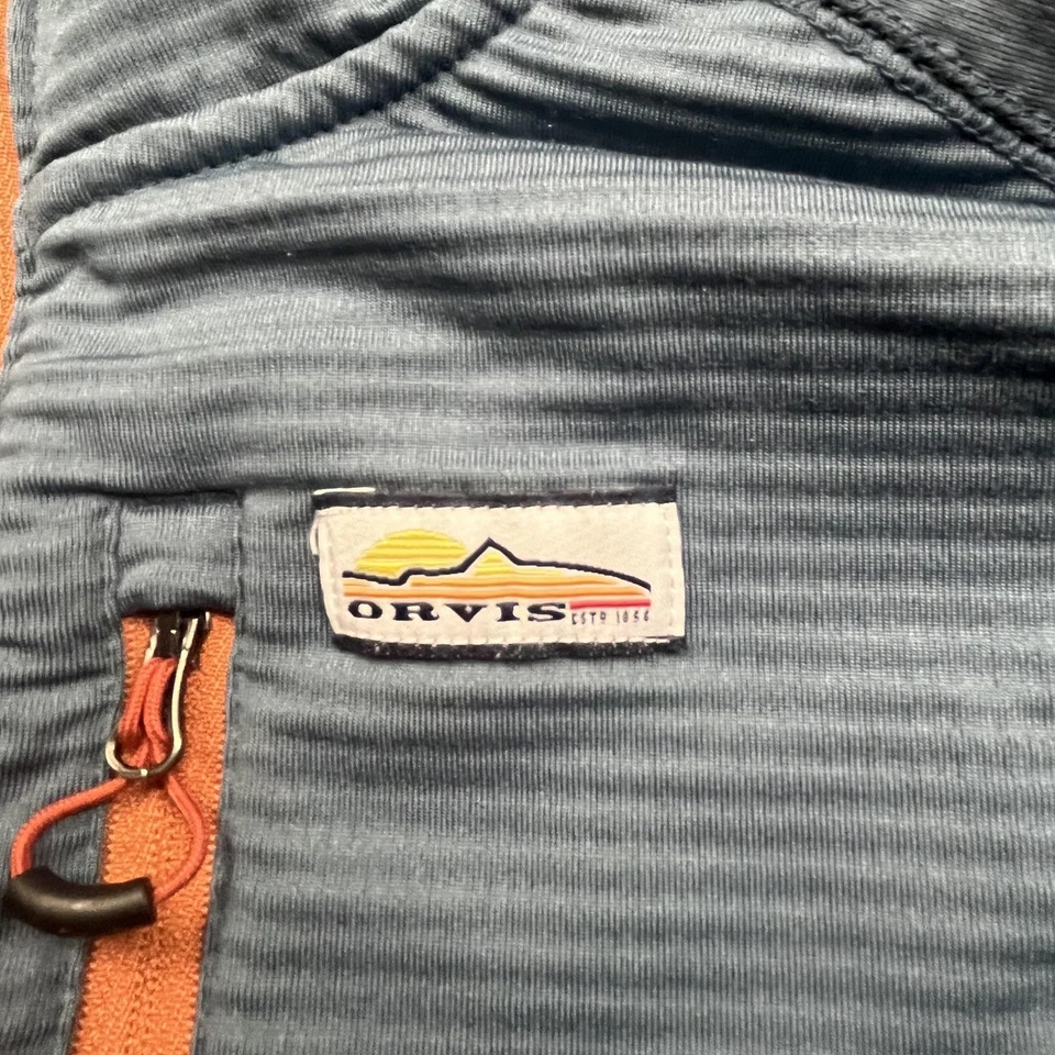 Sudadera con Capucha Orvis Para Hombre Grande Azul Cuarto Cremallera Pullover Con Capucha Rendimiento Exterior Foto 2 de 4