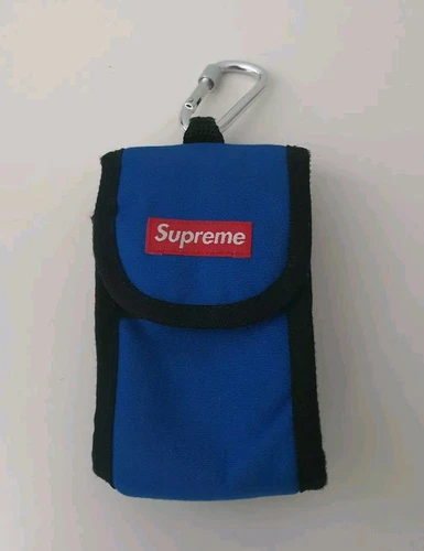 Supreme digital camera bag / pouch blue small box logo Very rare Vintage