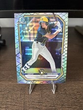 2026 Bowman Brady Ebel BCP-142 Reptilian Refractor Milwaukee Brewers