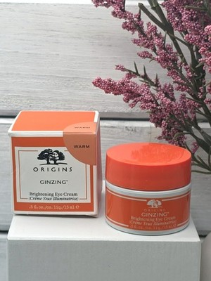 Origins GinZing Brightening Eye Cream, 0.5 Fl Oz, Warm Tone