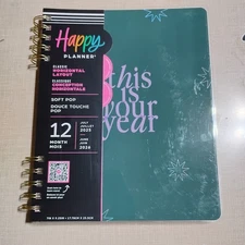 NEW Happy Planner 2025-2026 Soft Pop Classic Horizontal 12-Month Spiral Planner