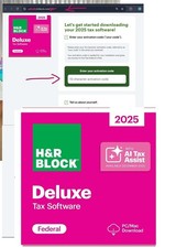H R Block Tax Software DELUXE 2025 Free eFile lN STAN PC/Mac d wn Ioad