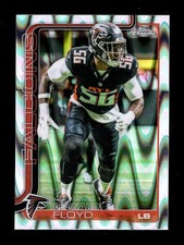 2025 TOPPS CHROME RAYWAVE REFRACTOR #18 LEONARD FLOYD FALCONS