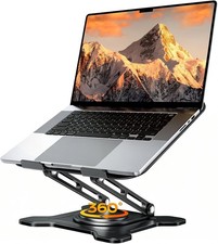 JCZT Adjustable Laptop Stand for Desk, 360  Rotating Base Ergonomic Computer St