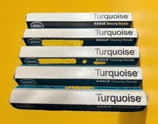 58 Vintage Berol Turquoise Eagle Drawing Pencils 375-9H