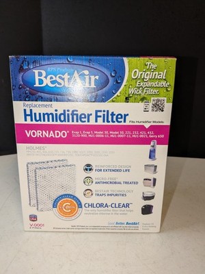 BestAir V-0001 Humidifier  Replacement Wick Filter for Vornado models 2 Filters