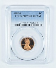 1982-S Lincoln Memorial Cent PR69 RD DCAM PCGS Blue Label *8129