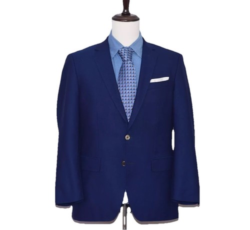 LNWOT Hugo Boss Birdseye Blue Jacket Men Sport Coat Blazer Size 38S Dual Vent - Picture 2 of 8