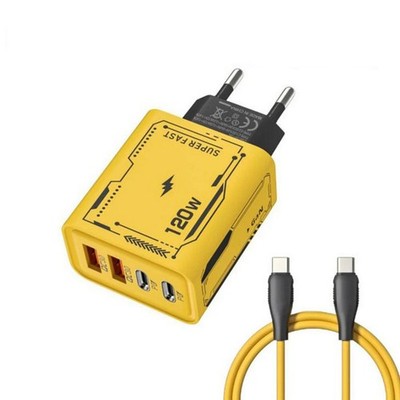 120W GaN USB-C Schnellladegerät | Ultra Schneller QC 3.0 Ladeadapter Handy XS DE
