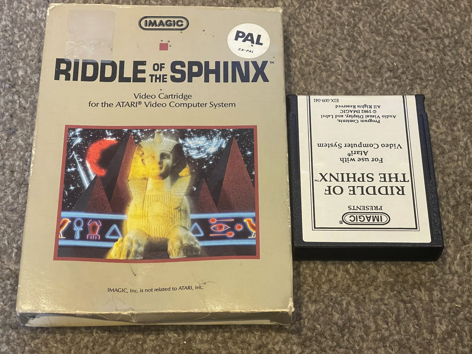 Riddle of The Sphinx Imagic 1982 - Atari 2600 VCS Game Cartridge Tested Working
