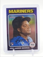 PRELANDER BERROA 2024 TOPPS HERITAGE ROOKIE CHROME PURPLE MARINERS RC Q3478