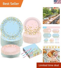 50 Guests Gender Reveal Party Supplies Baby Shower Party Tableware Gender Rev...
