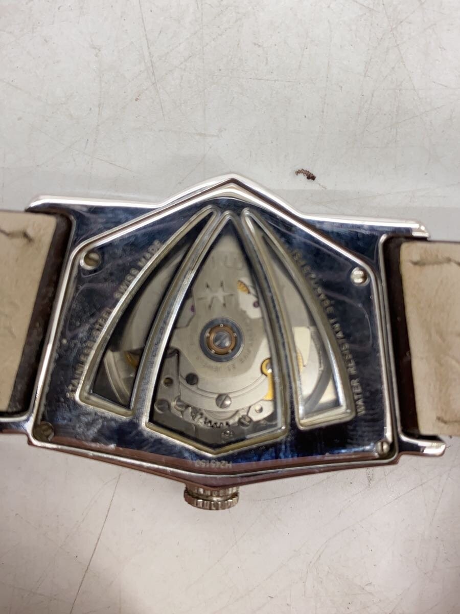 HAMILTON Automatic Watch Analog Leather SLV BRW H245150 image 3