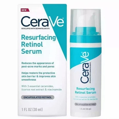 30ml Cerave Resurfacing Skin Renewing Retinol Hydrating Hyaluronic Acid Serum UK