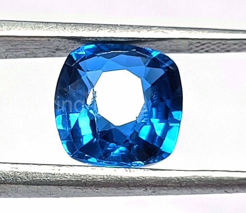 Flawless 5.65 Ct Natural Blue Sapphire Cushion Cut Certified Loose Gemstone 5SDN - Picture 3 of 8