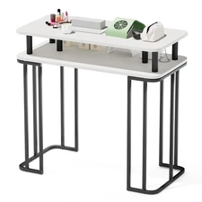 Manicure Table Nail Desk w/Dust Collector Professional Acetone Resistant Desk