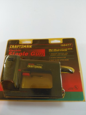 #ad CRAFTSMAN Electric Staple Gun 193.684770 NEW SEALED VINTAGE Wide Crown Staples $20.25