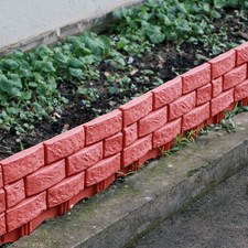 Polypropylene Garden Fence Brick Pattern Decorative Border for Outdoor Use