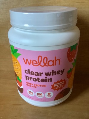 Wellah Clear Whey Protein Isolate Powder (Strawberry Piña Colada) 30 Servings