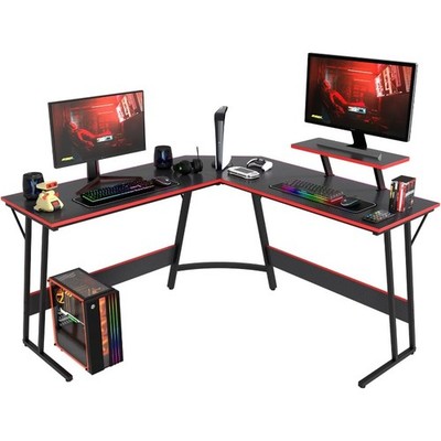 Shaped Desk Corner Gaming Desk Computer Desk with Large Desktop Studying