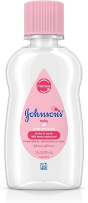 Johnson's Baby Oil, Pure Mineral Oil to Prevent Moisture Loss for Newborn, Kids,