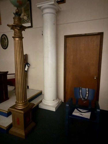 White Wood Columns with Square Bases 7 available. Price per single column.