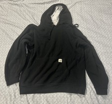 Eddie Bauer Men's Size LARGE Black Everyday Pullover Hoodie Kangaroo Pocket