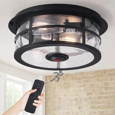 Upgraded Motion Outdoor Ceiling Light with Remote Control, Adjustable 4 Modes...