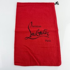 Christian Louboutin Red Felt Fabric Shoe Dust Bag Cover 9 x 14" Drawstring