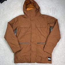 Burton Dryride Snowboard Ski Jacket Men  s Small Hooded Lined Nylon Ripstop